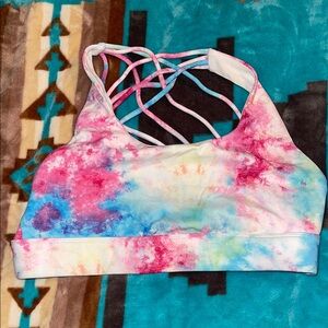 Colorful Tie-Dye Sports Bra